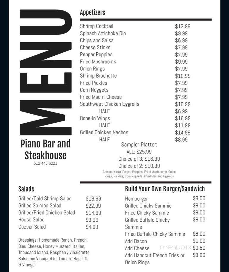 Piano Bar & Steak House - Rockdale, TX