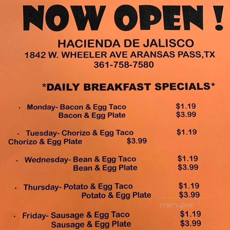 Taqueria Hacienda de Jalisco - Aransas Pass, TX