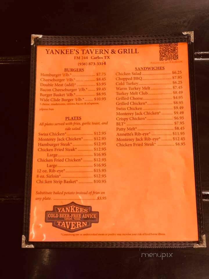 Yankee's Tavern @ Carlos - Anderson, TX