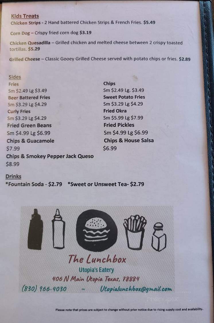 The Lunchbox - Utopia, TX