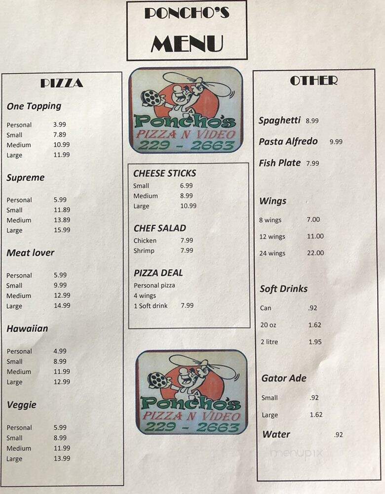 Ponchos Pizza & Video - Presidio, TX