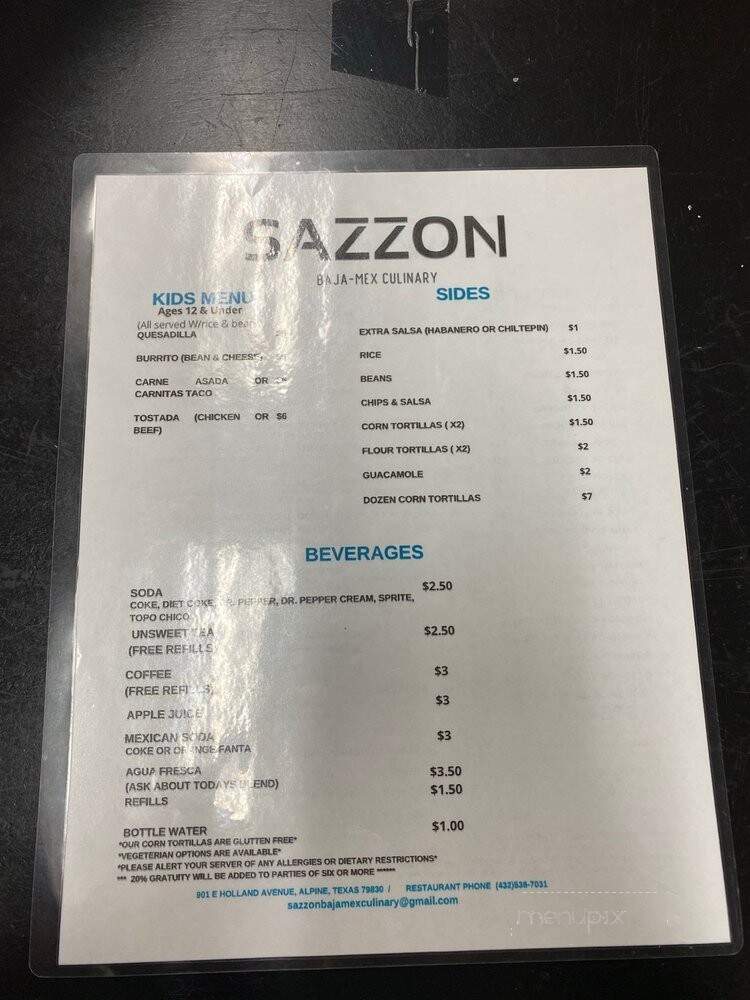 Sazzon Baja Mex Culinary - Alpine, TX