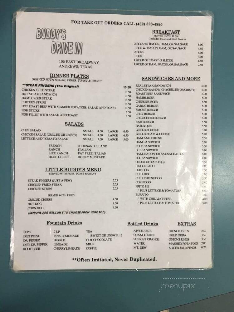 Buddy's Drive In - Andrews, TX