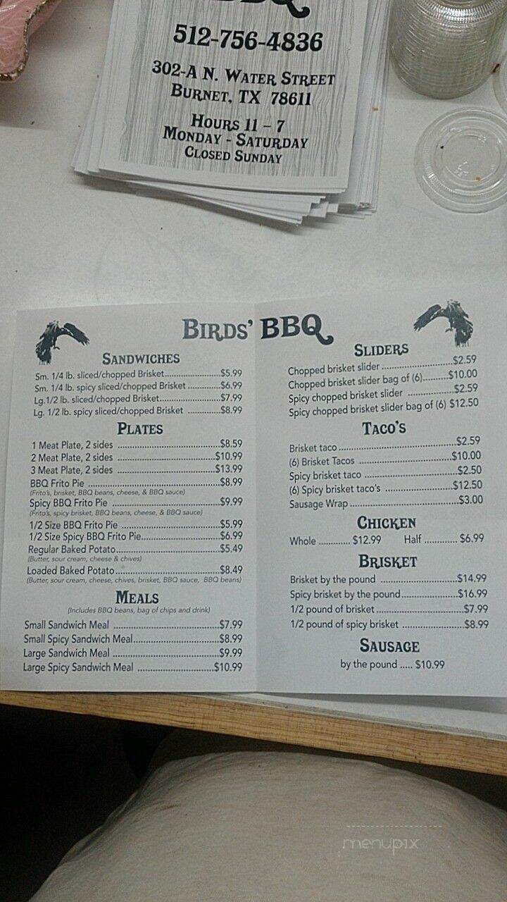 Birds BBQ - Burnet, TX