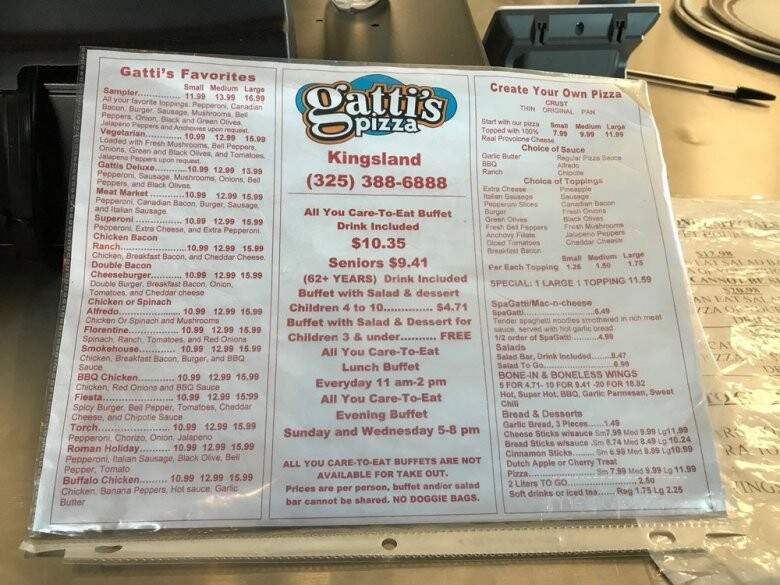 Mr Gatti's Pizza - Kingsland, TX