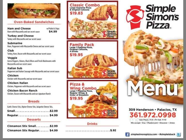 Simple Simon's Pizza - Palacios, TX