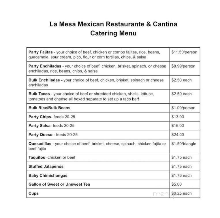 La Mesa Mexican Restaurante - Sherman, TX