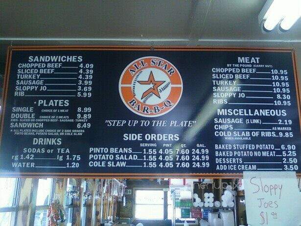 All Star Bar B Q - Rusk, TX