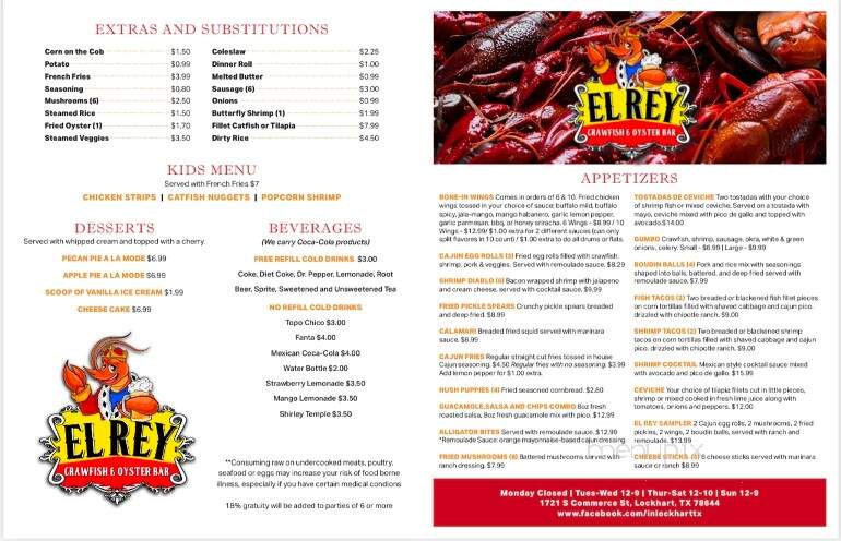 El Rey Crawfish & Oyster Bar - Lockhart, TX