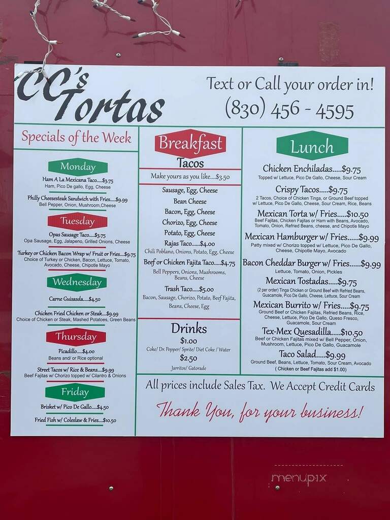 CC's Tortas - Fredericksburg, TX