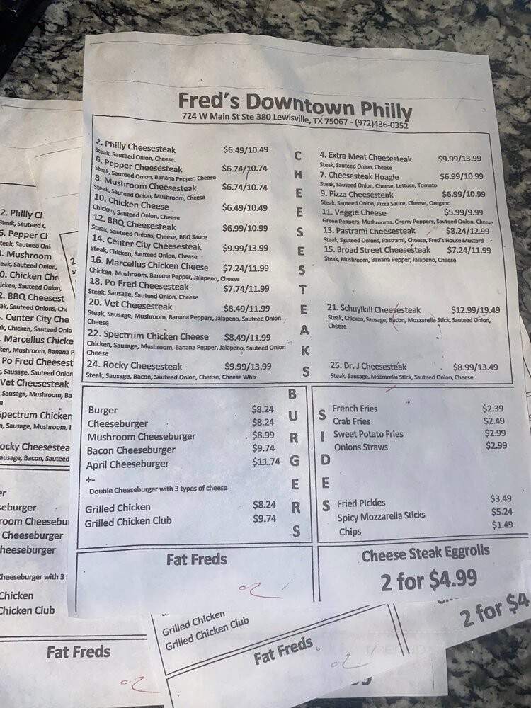 Fred's Downtown Philly - Lewisville, TX