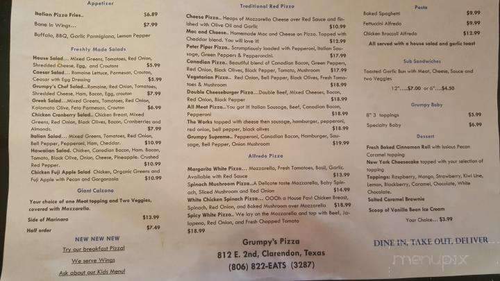 Grumpy's Pizza - Clarendon, TX