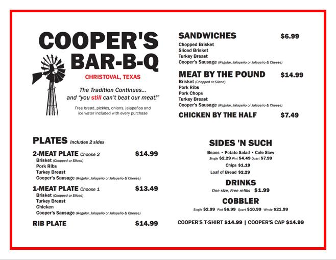 Cooper's Bar-B-Q - Christoval, TX