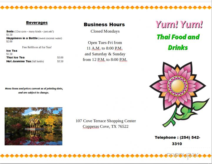 Yum Yum Thai Food and Drinks - Copperas Cove, TX